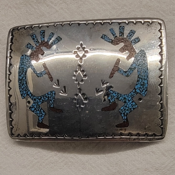 Native American Other - Bennie Bowekaty Kokopelli Belt Buckle